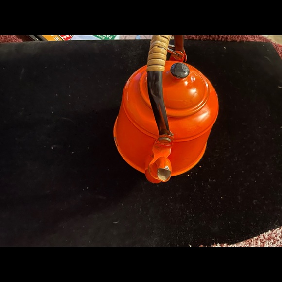 Orange Fall teapot decor. Fall Halloween Thanksgiving Autumn - Picture 5 of 10